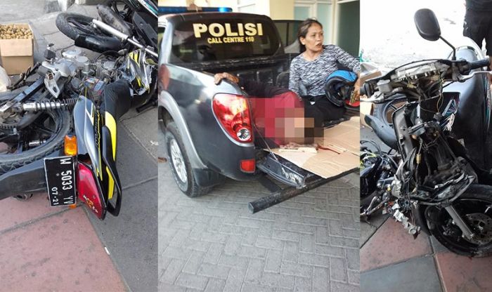 Hendak Nyalip, Pelajar Tabrak Pasutri di Jalan Raya Kandangan Sidoarjo Hendak Nyalip, Pelajar Tabrak Pasutri di Jalan Raya Kandangan Sidoarjo