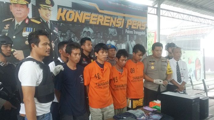 Gandeng Polres Boyolali Jateng, Polres Trenggalek Bekuk 4 Kawanan Pembobol ATM