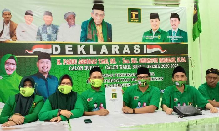 Serahkan Rekom, PPP Deklarasi Dukung Pasangan Niat di Pilbup Gresik 2020