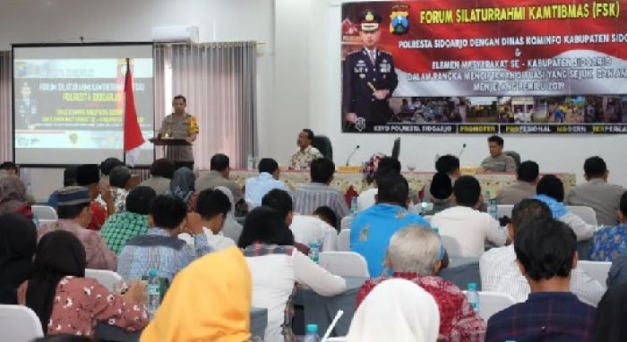 Jelang Coblosan, Kapolresta Sidoarjo Silaturahmi Kamtibmas bersama Elemen Masyarakat Jelang Coblosan, Kapolresta Sidoarjo Silaturahmi Kamtibmas bersama Elemen Masyarakat