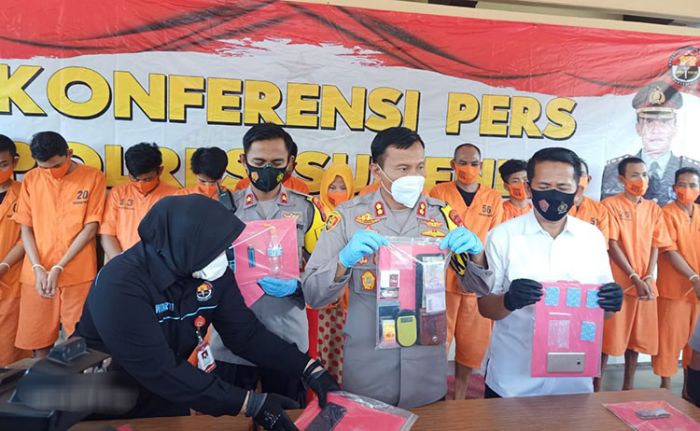 Hasil Ungkap Kasus Penyalahgunaan Narkoba Selama 3 Minggu, Polres Sumenep Tangkap 15 Tersangka