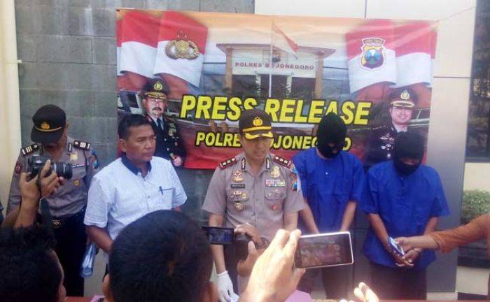 Dua Spesialis Pencuri Motor di Pinggir Jalan Dibekuk Polres Bojonegoro