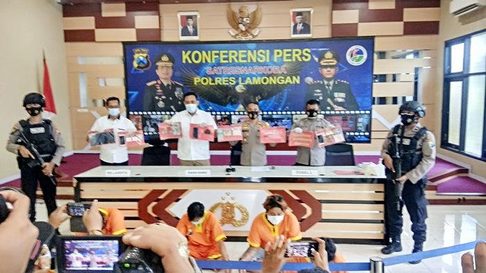 Dua Pekan Terakhir, Polres Lamongan Ringkus 7 Tersangka Kasus Narkoba