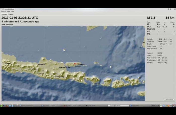 Madura Diguncang Gempa 3,5 SR, BMKG Imbau Warga Tenang