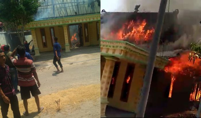Ditinggal Kondangan, Rumah di Ngawi Ludes Terbakar Ditinggal Kondangan, Rumah di Ngawi Ludes Terbakar