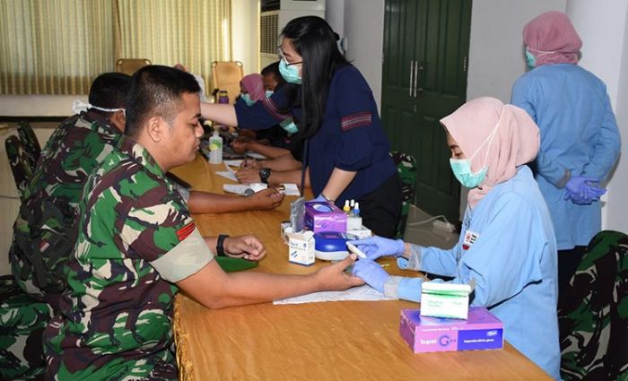 Donor Darah, Korem Bhaskara Jaya Terapkan Social Distancing