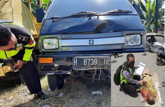 ​Pindah Jalur, Pengendara Motor di Krian Sidoarjo Tewas Tertabrak Carry