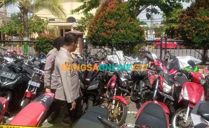 Stop Knalpot Brong, Polres Madiun Kota Amankan 215 Motor Stop Knalpot Brong, Polres Madiun Kota Amankan 215 Motor