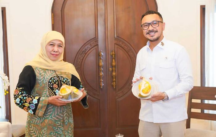 Diskusi Bareng Wamen Giring Ganesha, Khofifah Rekomendasikan Pengembangan Area Majapahit di Trowulan Diskusi Bareng Wamen Giring Ganesha, Khofifah Rekomendasikan Pengembangan Area Majapahit di Trowulan
