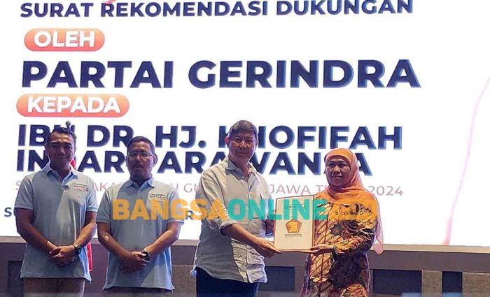 Khofifah Indar Parawansa Terima Rekomendasi Dukungan dari Gerinda