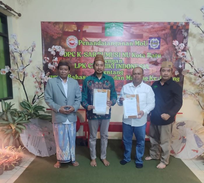 MoU Antara Sarbumusi NU Kota Batu dan LPK Chisiki Beri Pelatihan Bahasa dan Magang ke Jepang MoU Antara Sarbumusi NU Kota Batu dan LPK Chisiki Beri Pelatihan Bahasa dan Magang ke Jepang
