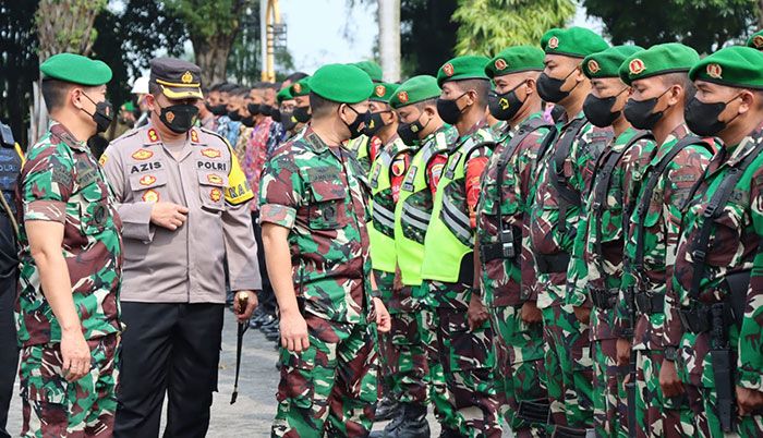Jaga Pengamanan Kunker Presiden, Polres dan Kodim Gresik Terjunkan Ratusan Personel