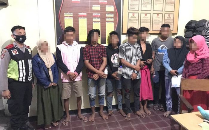 Pesta Miras, ​9 Remaja yang Mayoritas Masih di Bawah Umur Diamankan Tim Sabhara Polres Sumenep