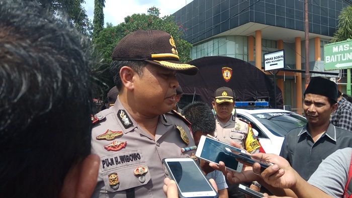 Kawal 4 Paslon 24 Jam,  69 Personil Polres Mojokerto Kota Jalani Diksus