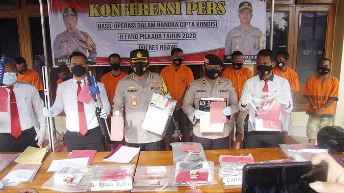 Operasi Cipkon Sebulan, Polres Ngawi ungkap 10 Kasus dan 13 Tersangka