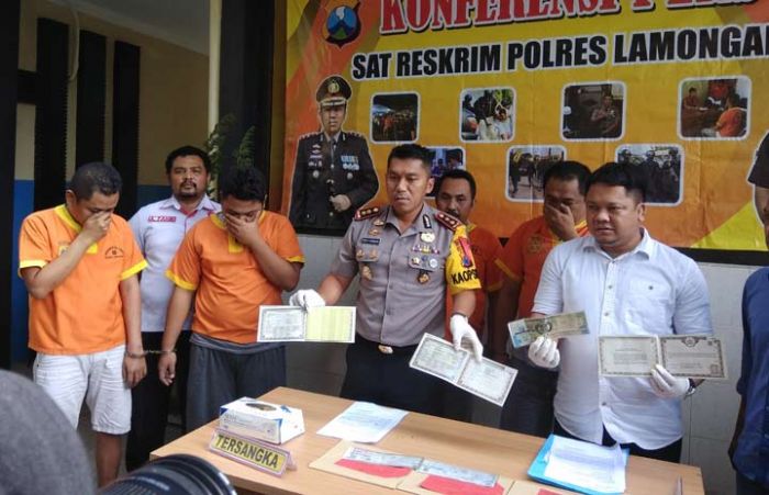 Polres Lamongan Ringkus Komplotan Pemalsuan Dokumen Mobil Polres Lamongan Ringkus Komplotan Pemalsuan Dokumen Mobil