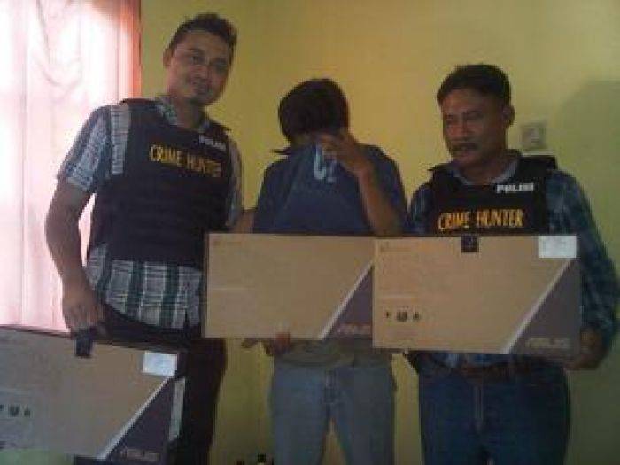 Curi Laptop Kantor Sendiri Dipolisikan