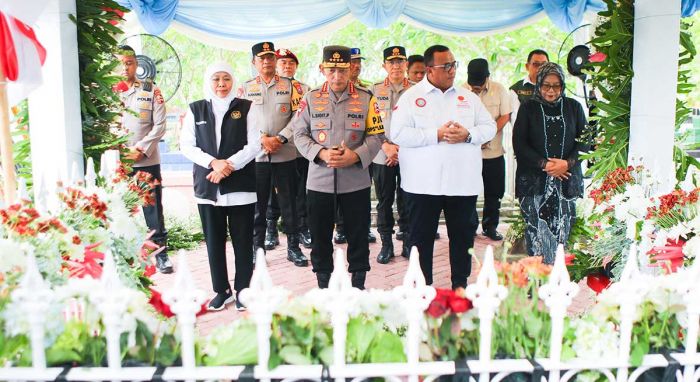 Gubernur Khofifah dan Kapolri Letakkan Batu Pertama Museum Pahlawan Marsinah di Nganjuk