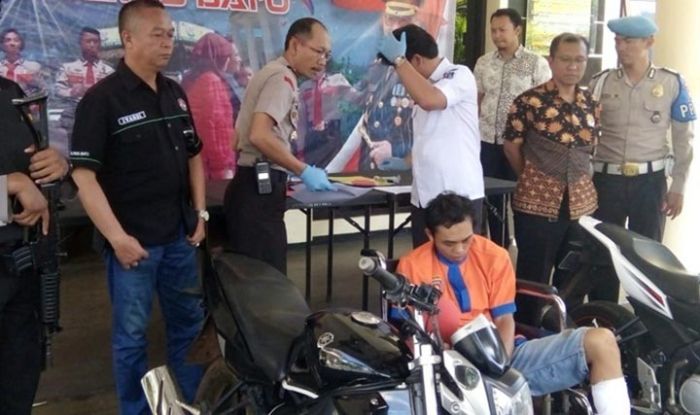 Buron 8 Bulan, Pelaku Curanmor Asal Ngantang Diringkus Polres Batu di Kalimantan