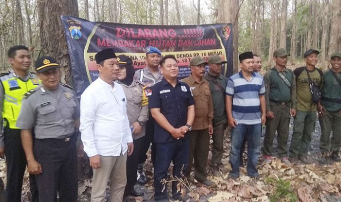 Kemarau, Polres Lamongan Gelar Simulasi Penanganan Kebakaran Hutan