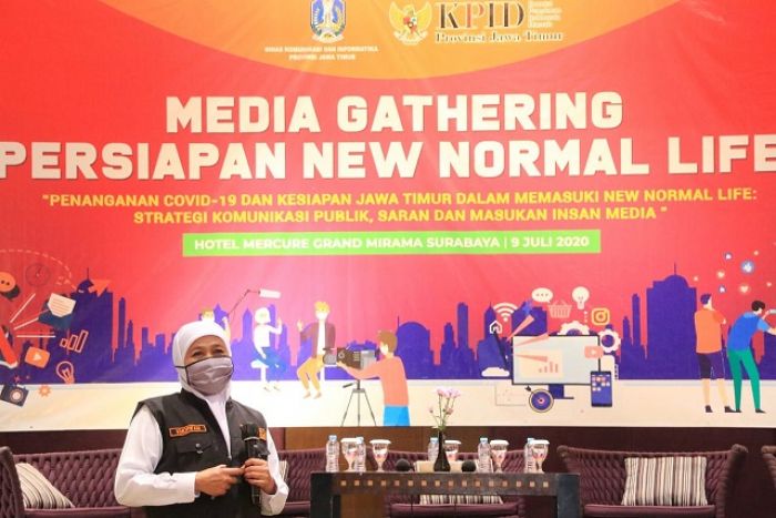 ​Jelang New Normal, Gubernur Khofifah Ajak Media Sosialisasikan Lebih Masif Protokol Kesehatan