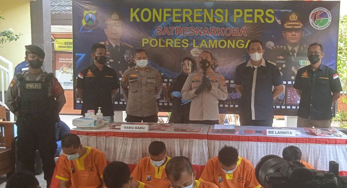 Selama 10 Hari, Polres Lamongan Tangkap 8 Budak Narkoba