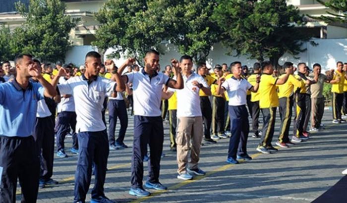 Peringati Hari Bhayangkara ke-73, Polresta Sidoarjo Gelar Olahraga Bersama TNI dan Masyarakat