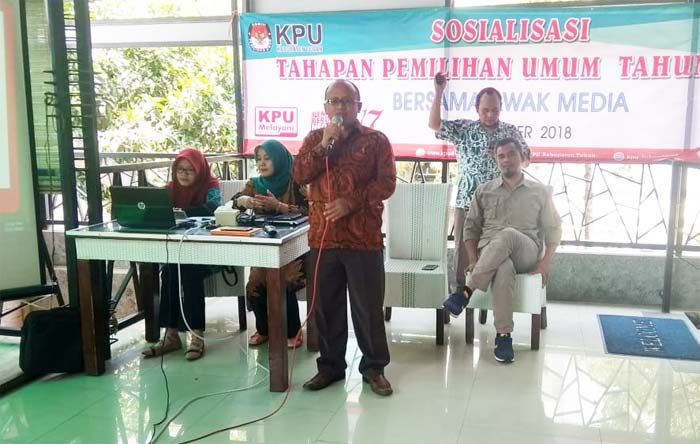 KPU Tuban Sosialisasikan Tahapan Pemilu kepada Awak Media