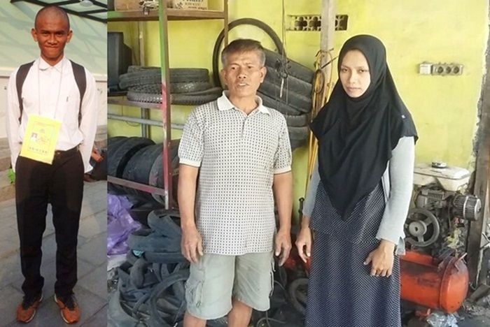 ​Anak Seorang Tambal Ban di Pamekasan Lulus Casis Bintara Polri