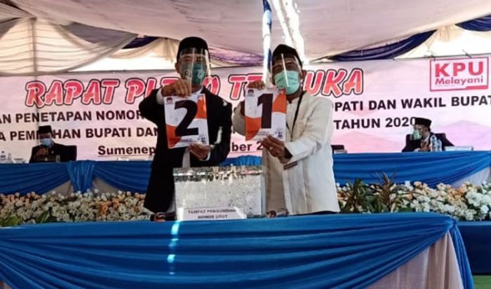 KPU Sumenep Gelar Pengundian Nomor Urut Calon Bupati-Wakil Bupati Pilkada 2020, Ini Hasilnya