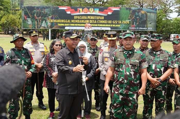 Kasad Tutup TMMD ke-122 di Kediri, Berhasil Bangun Jalan Tembus Antar-Desa