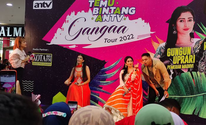 Jumpa Penggemar di Lippo Plaza Sidoarjo, Dua Pemeran Serial Gangaa Ajak Pengunjung Joget Bareng