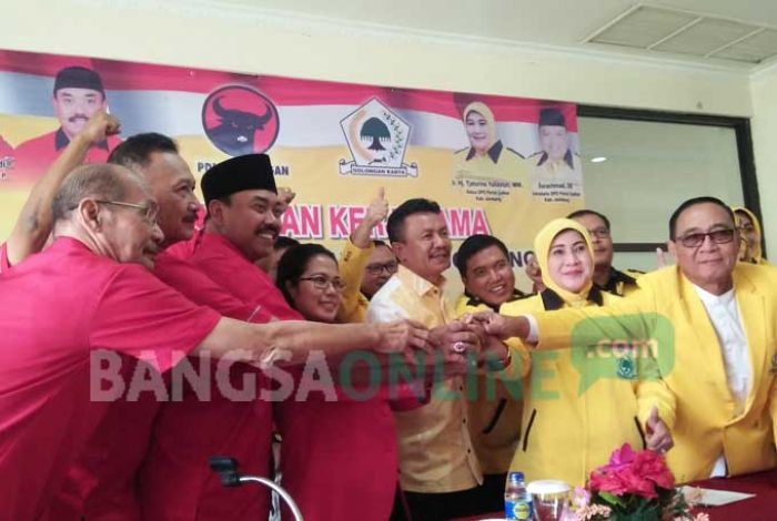 Teken MoU, Golkar-PDIP Jombang Sepakat Bersama-sama Menangkan Pilkada 2018 Teken MoU, Golkar-PDIP Jombang Sepakat Bersama-sama Menangkan Pilkada 2018