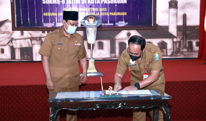 Penandatanganan MoU SuKMa-e Jatim, Wali Kota Pasuruan Minta Perangkat Daerah Tingkatkan Kualitas Penandatanganan MoU SuKMa-e Jatim, Wali Kota Pasuruan Minta Perangkat Daerah Tingkatkan Kualitas