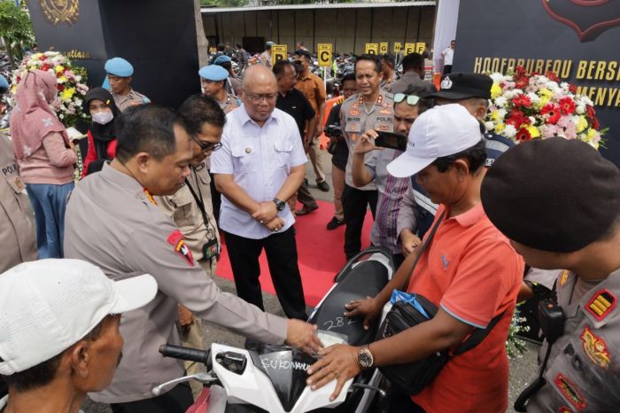 Baru 40 Unit Motor Diambil, Bazar Motor Polrestabes Surabaya Masih Berlangsung