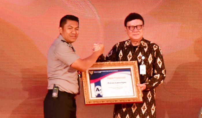 Sebagai Role Model Pelayanan Publik, Polres Lamongan Terima Penghargaan dari Menpan RB