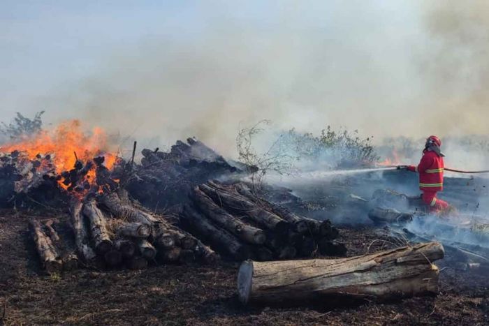 Lahan Kilang Minyak Tuban Terbakar, Tim Damkar Gabungan Turun Tangan
