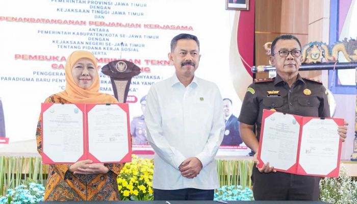 Pemprov Jatim dan Kejati Teken MoU Pidana Kerja Sosial