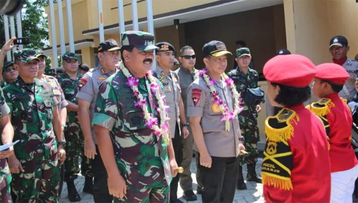 Pangkoarmada II Dampingi Panglima TNI dan Kapolri Kunjungi Polresta Sidoarjo