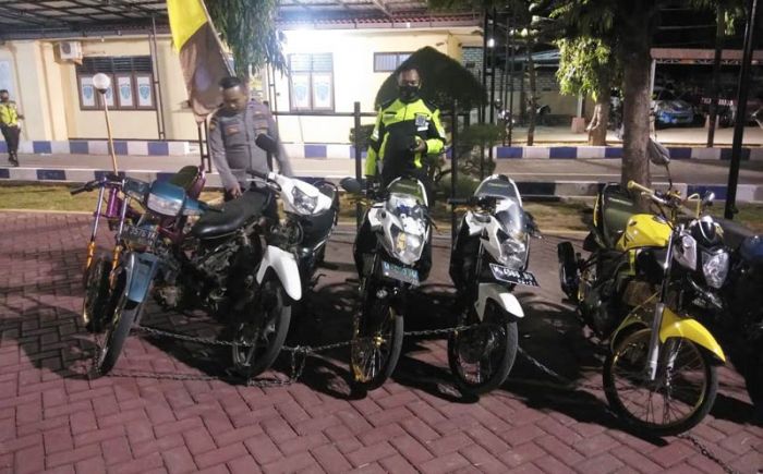 Obrak Balap Liar, Polres Sumenep Amankan 7 Motor