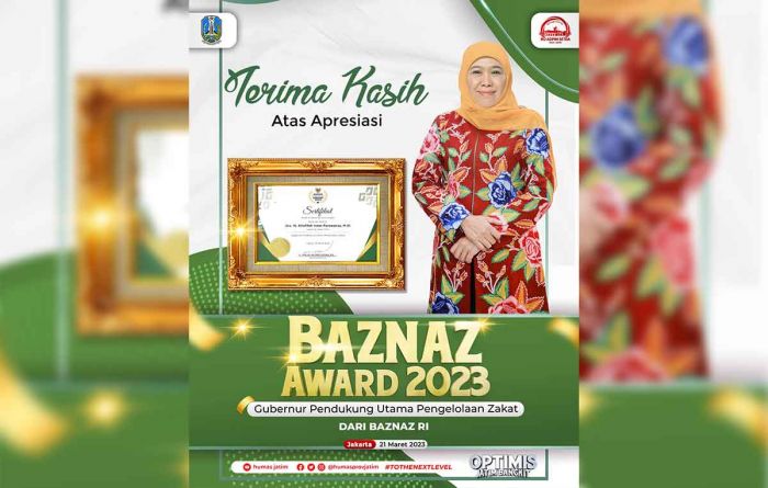 Baznas Award 2023, Khofifah Dinobatkan Sebagai Gubernur Pendukung Utama Pengelolaan Zakat Baznas Award 2023, Khofifah Dinobatkan Sebagai Gubernur Pendukung Utama Pengelolaan Zakat