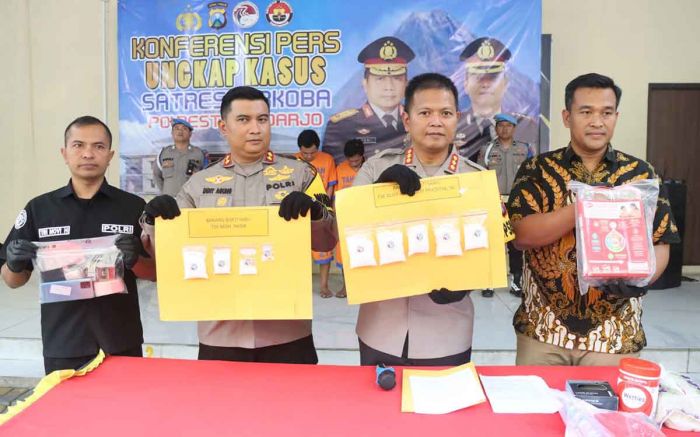 Polresta Sidoarjo Ungkap 2 Kasus Peredaran Sabu Seberat 598,02 Gram