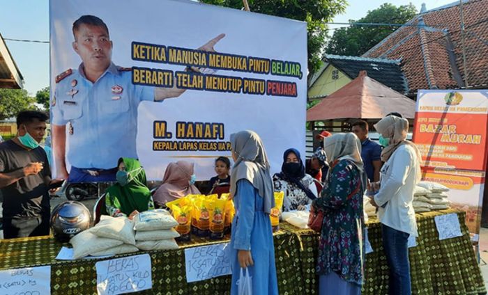 Warga Antusias, Bazar Murah Lapas Kelas IIA Pamekasan Tambah Penjualan Paket Sembako