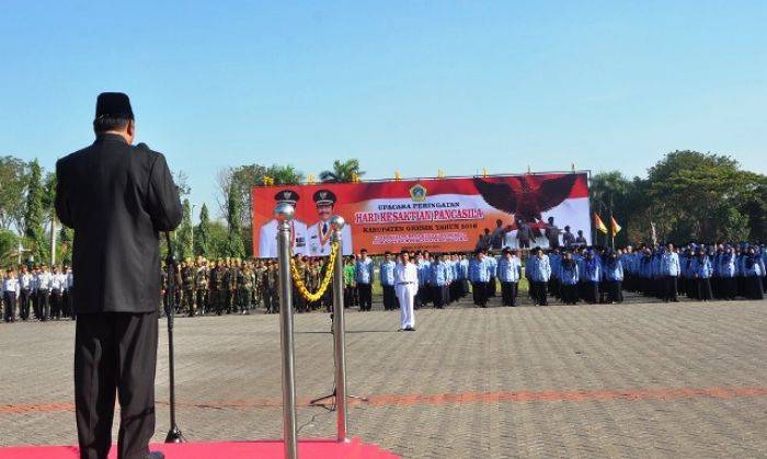 Bupati Gresik Sambari Halim Pimpin Upacara Hari Kesaktian Pancasila