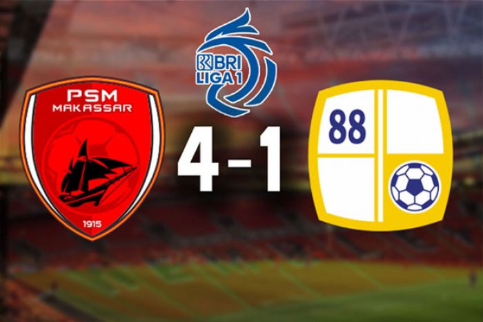 Hasil BRI Liga 1: Hajar Barito 4-1, PSM Makassar Kuasai Puncak Klasemen Hasil BRI Liga 1: Hajar Barito 4-1, PSM Makassar Kuasai Puncak Klasemen