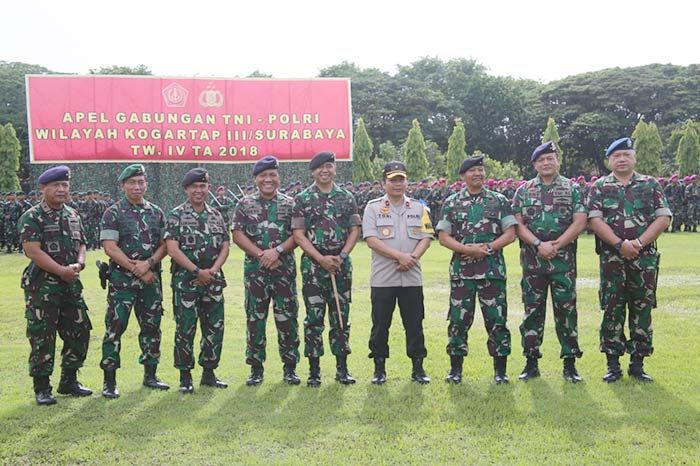 Kaskoarmada II Hadiri Apel Gabungan TNI-Polri Wilayah Kogartap III Surabaya