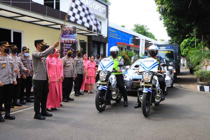 Polres Tuban Kirim 2 Truk Bantuan Pangan untuk Korban Gempa Cianjur