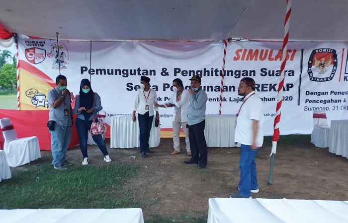 Jelang Pilkada 2020, ​KPU Sumenep Gelar Simulasi Pemungutan dan Penghitungan Suara