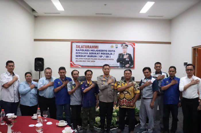 Polres Mojokerto Kota dan Serikat Buruh Adakan Pertemuan Jelang May Day Polres Mojokerto Kota dan Serikat Buruh Adakan Pertemuan Jelang May Day