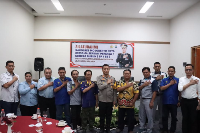 Polres Mojokerto Kota dan Serikat Buruh Adakan Pertemuan Jelang May Day